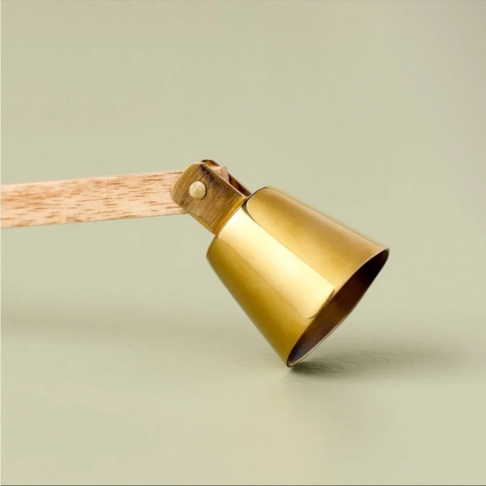 Hearth & Hand Metal & Wood Candle Snuffer Brass/ Brown NWT